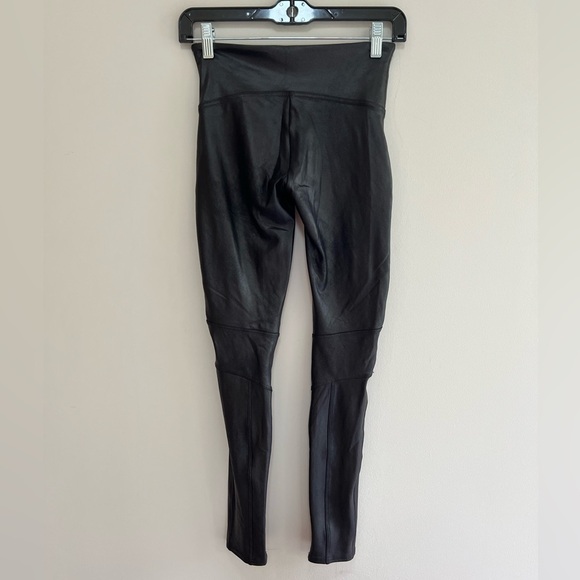 SPANX Faux Leather Moto Black Leggings, size Small - Picture 5 of 13